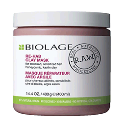 Matrix Biolage  R.A.W Re-Hab Clay Mask - Детокс-маска восстанавливающая с каолиновой глиной и медовыми сотами 400 мл