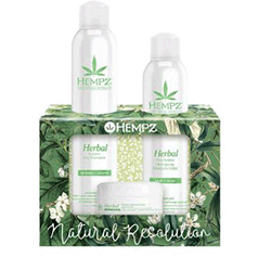 Hempz Herbal Set - Набор для укладки Здоровые волосы (лак для волос средней фиксации 227 г+шампунь сухой 198 г+паста пластичной фиксации 75 г)
