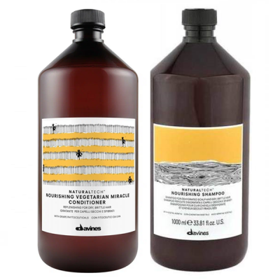 Davines Nourishing Set - Набор питательный для волос (шампунь 1000 мл; кондиционер 1000 мл)