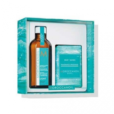 Moroccanoil «Home and Away» Light - Набор "лайт" (легкое восстанавливающее средство для волос 100 мл, мыло 200 г)