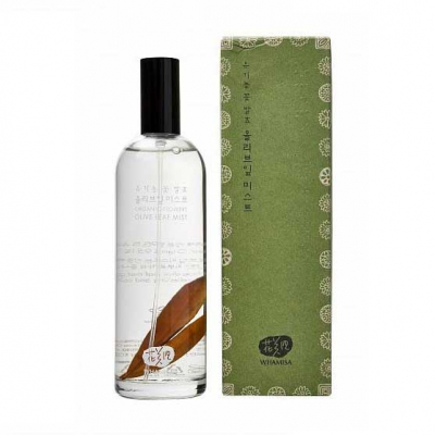 Whamisa Organic Flowers Olive Leaf Mist - Спрей для лица на основе цветочных ферментов с экстрактом оливковых листьев 100 мл