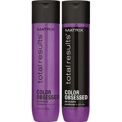 Matrix Total Results Color Obsessed - Новогодний набор для защиты цвета волос (шампунь 300 мл + кондиционер 300 мл)
