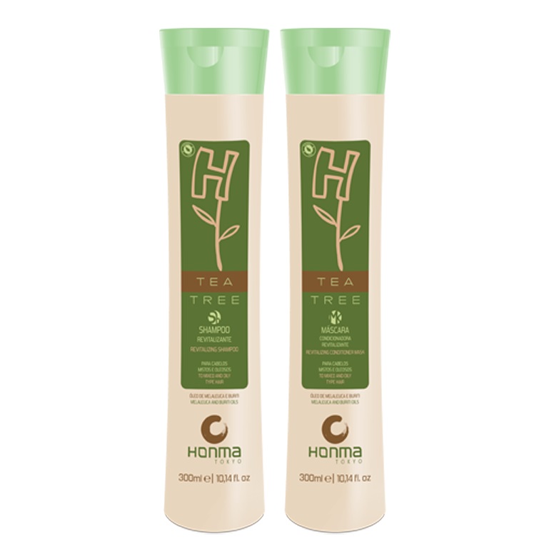 Honma Tokyo H-Tea Tree - Набор для комбинированного типа волос (шампунь 1000 мл, маска-кондиционер 1000 мл)
