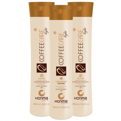 Honma Tokyo Coffee Care Light - Набор для домашнего ухода за сухими волосами (шампунь 300 мл, кондиционер 300 мл, маска 300 мл)