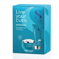 Alfaparf Semi Di Lino Curls Kit Live Your Curls Nourishing - Набор для ухода за вьющимися и кудрявыми волосами (кондиционер 200 мл, маска 200 мл, полотенце)