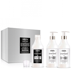 L'Oreal Professionnel Smartbond Strengthening System Kit - Профессиональный комплект "Бондинг" для волос (Этап 1) 500 мл + (Этап 2) 2 х 500 мл