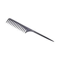 Dewal CO-6106-NANO - Гребень Nano для длинных волос, антистатик, черный 28,5 см