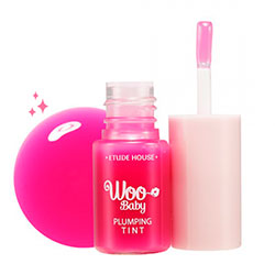 Etude House Et Woo Baby Plumping Tint Ad New Volume Up Pink - Блеск для объема губ тон 02 (розовый) 7 г