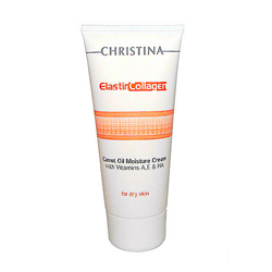 Christina Elastin Collagen Carrot Oil Moisture Cream with Vit A, E and HA - Увлажняющий крем с морковным маслом, коллагеном и эластином для сухой кожи 100 мл