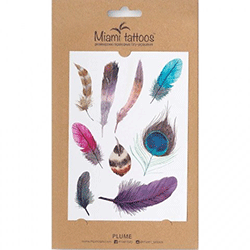Miami Tattoos Feathers - Набор временные татуировки (перья)