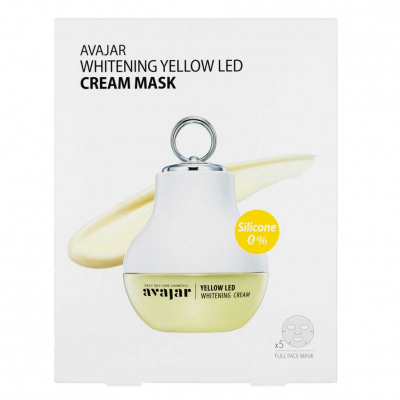 Avajar Whitening Yellow Led Cream Mask - Осветляющая кремовая маска 5 шт