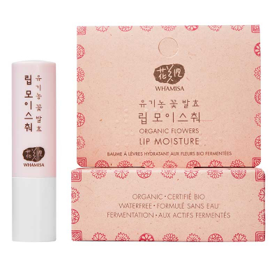 Whamisa Organic Flowers Lip Moisture - Бальзам для губ на основе цветочных ферментов 4 г