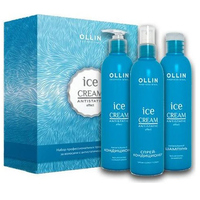 Ollin Professional Ice Cream - Набор для волос (шампунь 250 мл, спрей-кондиционер 250 мл, кондиционер 250 мл)