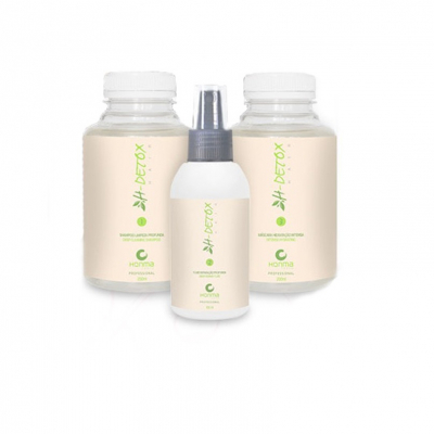 Honma Tokyo H-Detox - Детокс-набор для волос (шампунь 200 мл, маска 200 мл, детокс-флюид восстанавливающий 100 мл)