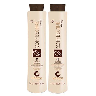 Honma Tokyo Coffee Care Strong - Набор для домашнего ухода за сильно поврежденными волосами (шампунь 1000 мл, маска 1000 мл)