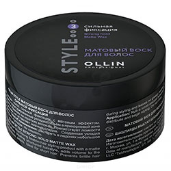 Ollin Style Strong Hold Matte Wax - Матовый воск для волос сильной фиксации 50 г