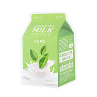 A'pieu Green Tea Milk One-Pack - Маска для лица тканевая зеленый чай 21 г