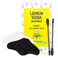 Etude House Lemon Soda Blackhead Dual Kit - Двух-шаговая система очищения пор с экстрактом лимона и соды 2*3 мл