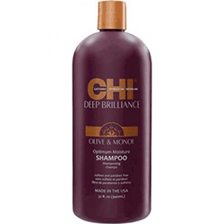 CHI Deep Brilliance Olive and Monoi Optimum Moisture Shampoo - Увлажняющий шампунь для поврежденных волос 946 мл