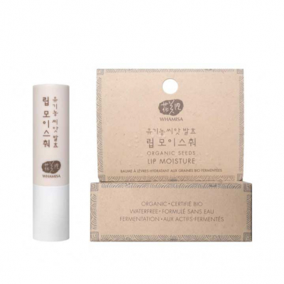 Whamisa Organic Seeds Lip Moisture - Бальзам для губ на основе ферментов семян растений 4 г