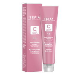 Tefia Color Creats - Крем-краска для волос с маслом монои 6.45 темный блондин медно-красный 60 мл