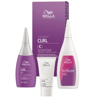 Wella Creatine+ Curl - Набор для окрашенных и чувствительных волос (лосьон 75 мл, фиксатор 100 мл, уход 30 мл)