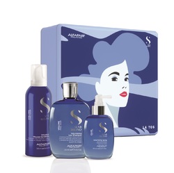 Alfaparf Semi Di Lino Volume Holiday Kit 2020 - Набор для объема волос (шампунь 250 мл, мусс-кондиционер 200 мл, несмываемый спрей для придания объема 125 мл)