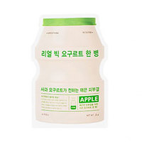 A'pieu Real Big Yogurt One Bottle Apple - Маска для лица тканевая йогуртная яблоко 20 г