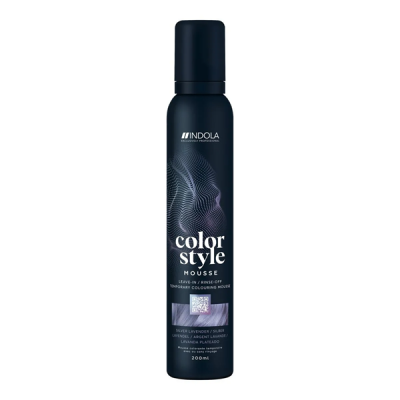 Indola Color Style Mousse Silver Lavendar - Оттеночный мусс для укладки волос Серебряная Лаванда 200 мл 