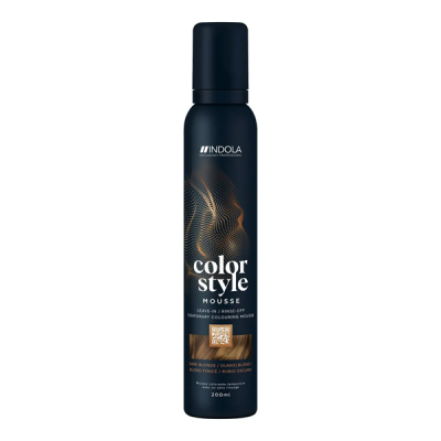 Indola Color Style Mousse Dark Blonde  - Оттеночный мусс для укладки волос Тёмный Русый 200 мл 