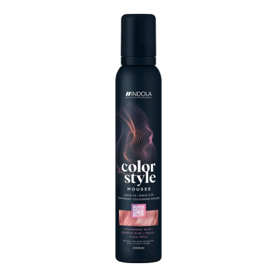 Indola Color Style Strawberry Rose - Оттеночный мусс для укладки волос Клубничная Роза 200 мл 