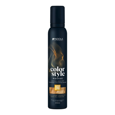 Indola Color Style Honey Blonde - Оттеночный мусс для укладки волос Медовый Русый 200 мл 