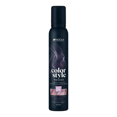 Indola Color Style Mousse Soft Mauve - Оттеночный мусс для укладки волос нежно-лиловый 200 мл