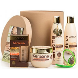 Kativa Keratina - Подарочный набор "кератиновое восстновление" (шампунь 250 мл + кондиционер 250 мл + восстанавливающий уход с кератином 250 мл)