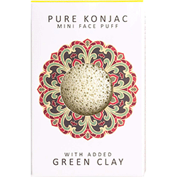 The Konjac Sponge Pure Mini Face Puff With Green French Clay - Мини-спонж для умывания лица