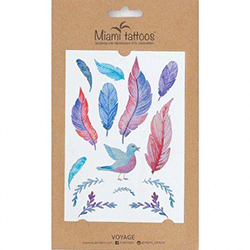 Miami Tattoos Plume - Набор временные татуировки (перо)