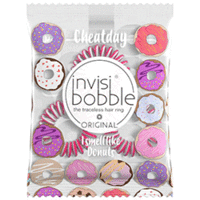 Invisibobble Original Cheat Day Donut Cream - Резинка для волос ароматизированная (бело - розовый) 3 шт