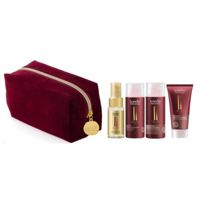 Londa Velvet Oil Set - Дорожный набор с аргановым маслом (масло 30 мл, шампунь 50 мл, кондиционер 50 мл, профессиональное средство 30 мл)