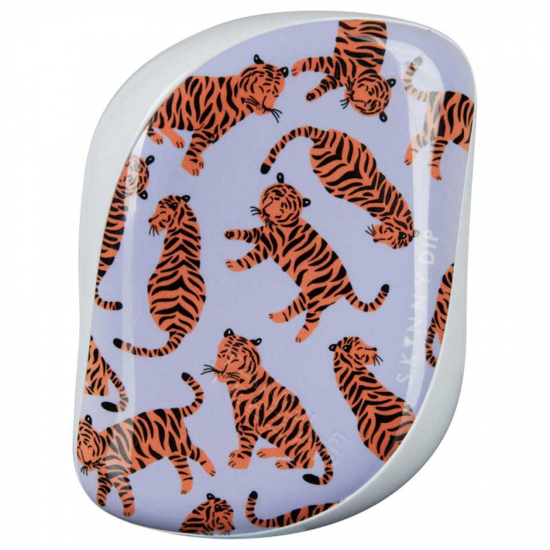 Tangle Teezer Compact Styler Trendy Tiger - Расческа для волос (сиреневый/белый)
