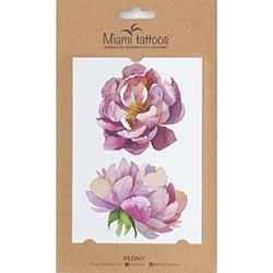 Miami Tattoos Peony - Набор временные татуировки (пионы)