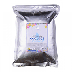 Anskin Original Cool Ice Modeling Mask Refill - Маска альгинатная для кожи охлаждающая с успокоительным эффеектом (пакет) 1000 г