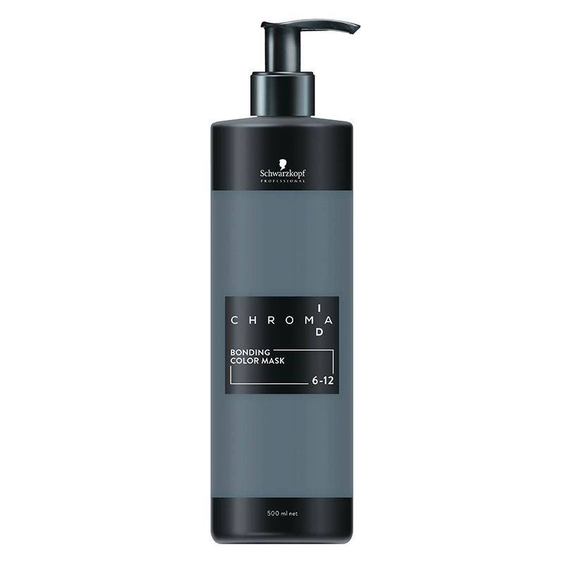 Schwarzkopf Professional Chroma ID Bonding Color Mask - Тонирующая бондинг-маска 6-12 темный русый сандрэ пепельный 500 мл