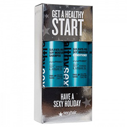Sexy Hair Healthy Sulfate Free Soy Moisturizing Shampoo + Sulfate Free Soy Moisturizing Conditioner - Набор (шампунь 300 мл и кондиционер на соевом молоке для обычных и окрашенных волос 300 мл)