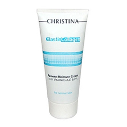 Christina Elastin Collagen Azulene Moisture Cream with Vit A, E & HA - Увлажняющий азуленовый крем с коллагеном и эластином для нормальной кожи 100 мл