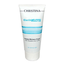 Christina Elastin Collagen Azulene Moisture Cream with Vit A, E and HA - Увлажняющий азуленовый крем с коллагеном и эластином для нормальной кожи 100 мл