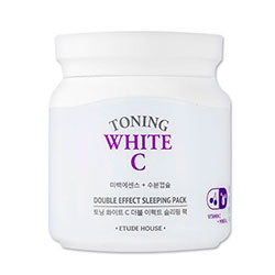 Etude House Toning White c Double Effect Sleeping Pack - Маска для лица ночная осветляющая 100 мл