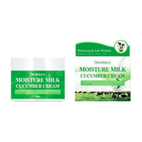 Deoproce Moisture Milk Cucumber Cream - Крем для лица увлажняющий с экстрактом огурца 100 г