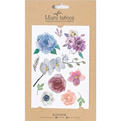 Miami Tattoos Blossom - Набор временные татуировки (цветы)