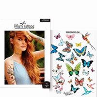 Miami Tattoos Butterflies - Набор временные татуировки (бабочки)