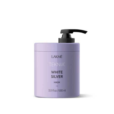 Lakme Teknia White Silver Mask - Тонирующая маска для нейтрализации желтого оттенка волос 1000 мл